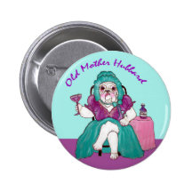 Vieille mère Hubbard de bouledogue Pin's Avec Agrafe