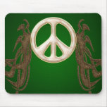 Vieille paix hippie Mousepad Tapis De Souris