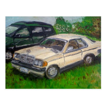 Vieille peinture de Mercedes Carte Postale