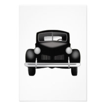 Vieille voiture ancienne invitation