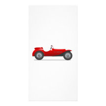 Vieille voiture de sport antique carte avec photo
