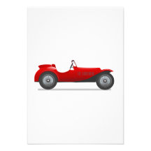 Vieille voiture de sport antique faire-parts