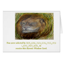 Vieilles cartes sages de sagesse de lion