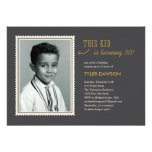 Vieilles invitations de fête d'anniversaire de sur
