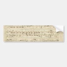 Vieilles notes de musique - feuille de musique Cho Autocollants Pour Voiture