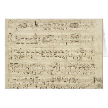 Vieilles notes de musique - feuille de musique Cho Cartes De Vœux