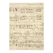 Vieilles notes de musique - feuille de musique Cho Invitation