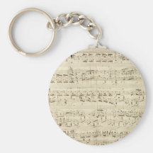 Vieilles notes de musique - feuille de musique Cho Porte-clé