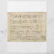 Vieilles notes de musique - feuille de musique Cho Prospectus En Couleur