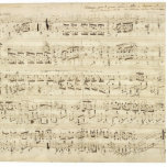 Vieilles notes de musique - feuille de musique Cho Photo En Relief