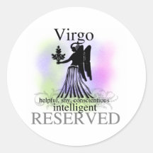 Vierge au sujet de vous adhésif rond