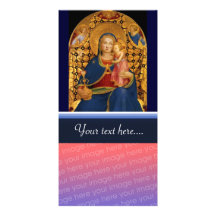 VIERGE AVEC L'ENFANT ET LES ANGES 2 CARTE AVEC PHOTO