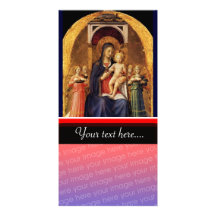 VIERGE AVEC L'ENFANT ET LES ANGES CARTES DE VŒUX AVEC PHOTO