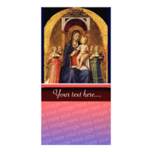 VIERGE AVEC L'ENFANT ET LES ANGES PHOTOCARTE CUSTOMISÉE