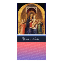VIERGE AVEC L'ENFANT ET LES ANGES CARTES DE VŒUX AVEC PHOTO