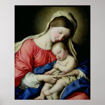Vierge et enfant affiche