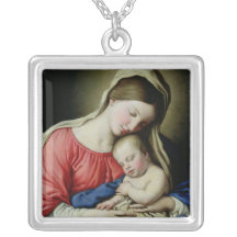 Vierge et enfant colliers personnalisés