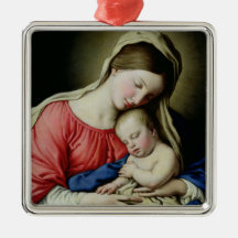 Vierge et enfant ornement de noël