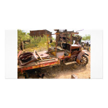 Vieux carte photo de voiture cartes de vœux avec photo