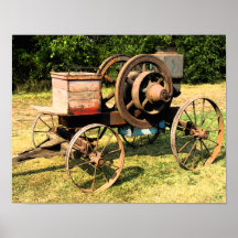 Vieux chariot poster