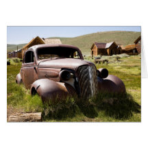 Vieux Chevy abandonné Carte De Vœux