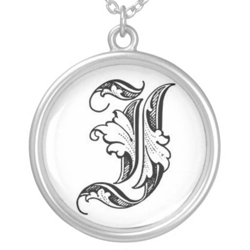 Vieux collier anglais de l'initiale I/J