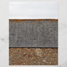 Vieux dessus de toit couvert de lichens prospectus personnalisés