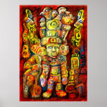 ** Vieux dieux IV ** l'ART NUMÉRIQUE UNIQUE de l'A Poster
