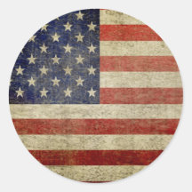 Vieux drapeau américain autocollant