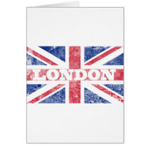 Vieux drapeau de Londres Carte De Vœux