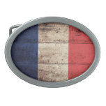 Vieux drapeau en bois de la France Boucle De Ceinture