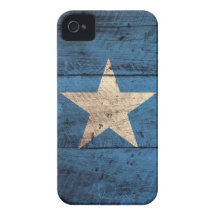 Vieux drapeau en bois de la Somalie Coques iPhone 4