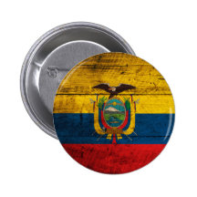 Vieux drapeau en bois de l'Equateur Pin's Avec Agrafe