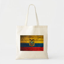 Vieux drapeau en bois de l'Equateur Sacs