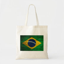 Vieux drapeau en bois du Brésil Sacs