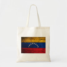 Vieux drapeau en bois du Venezuela Sacs