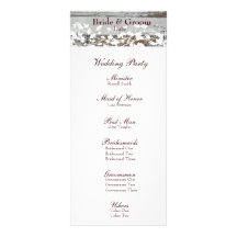 Vieux feuille floral blanc en bois épousant le pro double carte personnalisée