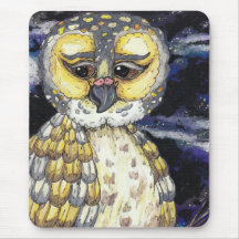 Vieux hibou sage Mousepad Tapis De Souris