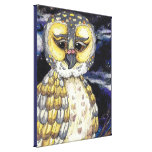 Vieux hibou sage toiles tendues sur châssis