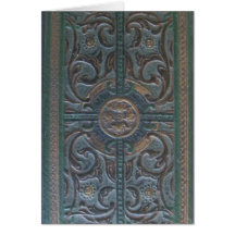 Vieux journal en cuir usiné carte