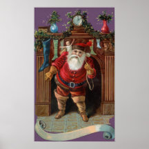 Vieux Monde Père Noël Posters