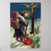 Vieux Monde Père Noël Posters