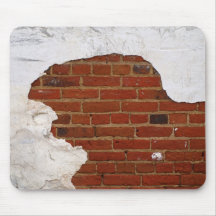 vieux mur de briques et plâtre de émiettage tapis de souris