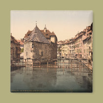 Vieux palais et canal, Annecy, France magnets