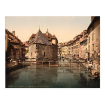 Vieux palais et canal, Annecy, France Carte Postale