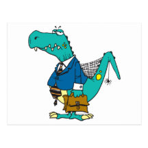 vieux personnage de dessin animé drôle de dinosaur cartes postales