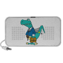 vieux personnage de dessin animé drôle de dinosaur haut-parleurs