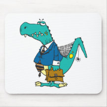 vieux personnage de dessin animé drôle de dinosaur tapis de souris