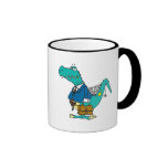 vieux personnage de dessin animé drôle de dinosaur mug à café