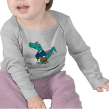 vieux personnage de dessin animé drôle de dinosaur t-shirt